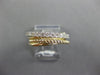 ESTATE WIDE .53CT DIAMOND 14KT WHITE & YELLOW GOLD 3D CRISS CROSS FUN LOVE RING