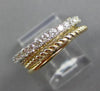 ESTATE WIDE .53CT DIAMOND 14KT WHITE & YELLOW GOLD 3D CRISS CROSS FUN LOVE RING