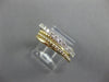 ESTATE WIDE .53CT DIAMOND 14KT WHITE & YELLOW GOLD 3D CRISS CROSS FUN LOVE RING