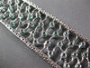 EXTRA LARGE 15.20CT DIAMOND & AAA EMERALD 18KT WHITE GOLD CUFF TENNIS BRACELET