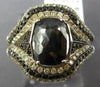 WIDE 2.68CT WHITE & BLACK DIAMOND 18KT WHITE GOLD 3D CUSHION CUT ENGAGEMENT RING