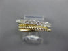 ESTATE WIDE .53CT DIAMOND 14KT WHITE & YELLOW GOLD 3D CRISS CROSS FUN LOVE RING