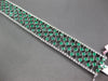 EXTRA LARGE 15.20CT DIAMOND & AAA EMERALD 18KT WHITE GOLD CUFF TENNIS BRACELET