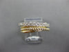 ESTATE WIDE .53CT DIAMOND 14KT WHITE & YELLOW GOLD 3D CRISS CROSS FUN LOVE RING