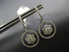 1.90CT DIAMOND 14KT WHITE GOLD 3D CLUSTER FLOWER CIRCLE OF LIFE HANGING EARRINGS