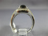 WIDE 2.68CT WHITE & BLACK DIAMOND 18KT WHITE GOLD 3D CUSHION CUT ENGAGEMENT RING