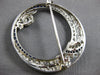 ANTIQUE LARGE 2.7CT OLD MIN DIAMOND & AAA SAPPHIRE PLATINUM CIRCULAR PIN PENDANT
