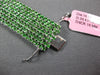 ESTATE LARGE 16.19CT AAA TSAVORITE 18KT WHITE GOLD 3D MULTI ROW TENNIS BRACELET