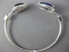 10.75CT DIAMOND SAPPHIRE GARNET & GREEN AMETHYST 14KT WHITE GOLD BANGLE BRACELET