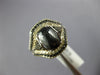 WIDE 2.68CT WHITE & BLACK DIAMOND 18KT WHITE GOLD 3D CUSHION CUT ENGAGEMENT RING
