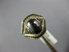 WIDE 2.68CT WHITE & BLACK DIAMOND 18KT WHITE GOLD 3D CUSHION CUT ENGAGEMENT RING