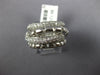ESTATE WIDE 1.19CT DIAMOND 18KT WHITE GOLD MULTI ROW 3D CRISS CROSS FUN RING