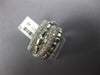 ESTATE WIDE 1.19CT DIAMOND 18KT WHITE GOLD MULTI ROW 3D CRISS CROSS FUN RING