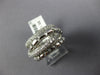ESTATE WIDE 1.19CT DIAMOND 18KT WHITE GOLD MULTI ROW 3D CRISS CROSS FUN RING