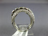 ESTATE WIDE 1.19CT DIAMOND 18KT WHITE GOLD MULTI ROW 3D CRISS CROSS FUN RING