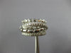ESTATE WIDE 1.19CT DIAMOND 18KT WHITE GOLD MULTI ROW 3D CRISS CROSS FUN RING