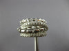 ESTATE WIDE 1.19CT DIAMOND 18KT WHITE GOLD MULTI ROW 3D CRISS CROSS FUN RING