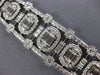 EXTRA LARGE 16.63CT DIAMOND 18KT WHITE GOLD 3D OVAL GRADUATING TENNIS BRACELET