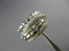 ESTATE WIDE 1.19CT DIAMOND 18KT WHITE GOLD MULTI ROW 3D CRISS CROSS FUN RING
