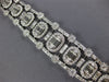 EXTRA LARGE 16.63CT DIAMOND 18KT WHITE GOLD 3D OVAL GRADUATING TENNIS BRACELET