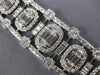 EXTRA LARGE 16.63CT DIAMOND 18KT WHITE GOLD 3D OVAL GRADUATING TENNIS BRACELET