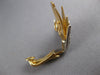 ESTATE LARGE 1.35CT DIAMOND 18KT WHITE & YELLOW GOLD 3D FLOWER CLIP ON EARRINGS