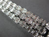 EXTRA LARGE 17.89CT DIAMOND & AAA EMERALD 18K WHITE GOLD OVAL BALLERINA BRACELET