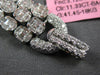 EXTRA LARGE 17.89CT DIAMOND & AAA EMERALD 18K WHITE GOLD OVAL BALLERINA BRACELET