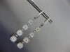 LARGE 2.33CT DIAMOND 14KT WHITE GOLD CLUSTER INVISIBLE JOURNEY HANGING EARRINGS