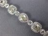 WIDE 7.85CT WHITE & FANCY YELLOW DIAMOND 18KT WHITE GOLD 3D HALO TENNIS BRACELET