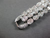 EXTRA LARGE 17.89CT DIAMOND & AAA EMERALD 18K WHITE GOLD OVAL BALLERINA BRACELET