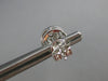 LARGE 1.16CT DIAMOND 18KT WHITE GOLD ROUND & BAGUETTE OVAL CLASSIC STUD EARRINGS