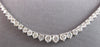 LARGE 11.18CT DIAMOND 14KT WHITE GOLD 3D ROUND GRADUATING TENNIS NECKLACE #27537