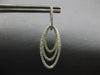 EXTRA LARGE 2.0CT DIAMOND 14KT WHITE GOLD DOUBLE OVAL TEAR DROP HANGING EARRINGS