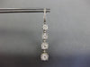 LARGE 2.33CT DIAMOND 14KT WHITE GOLD CLUSTER INVISIBLE JOURNEY HANGING EARRINGS