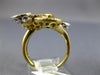 WIDE 2.19CT WHITE & ORANGE DIAMOND 18KT 2 TONE GOLD MULTI CIRCULAR PAVE FUN RING