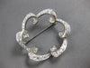 ANTIQUE LARGE 2.10CT DIAMOND PLATINUM 3D CLASSIC OPEN FLOWER PIN PENDANT