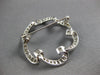 ANTIQUE LARGE 2.10CT DIAMOND PLATINUM 3D CLASSIC OPEN FLOWER PIN PENDANT