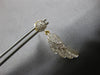 ESTATE .88CT DIAMOND 14K 2 TONE GOLD MULTI LEAF CIRCULAR HANGING EARRINGS #27881