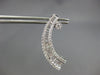 LARGE 2.80CT DIAMOND 18KT WHITE GOLD ROUND & BAGUETTE SEMI MOON HANGING EARRINGS