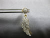 ESTATE .88CT DIAMOND 14K 2 TONE GOLD MULTI LEAF CIRCULAR HANGING EARRINGS #27881