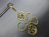 LARGE 3.45CT DIAMOND & AAA MULTI GEM 14KT YELLOW GOLD 3D FLOWER HANGING EARRINGS