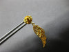 ESTATE .88CT DIAMOND 14K 2 TONE GOLD MULTI LEAF CIRCULAR HANGING EARRINGS #27881