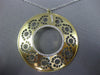 LARGE .66CT DIAMOND 14K 2 TONE GOLD MULTI FLOWER CIRCLE OF LIFE FILIGREE PENDANT