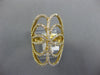 ESTATE LARGE 1.27CT DIAMOND 14KT YELLOW GOLD 3D MULTI ROW MULTI LEAF FUN RING