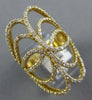 ESTATE LARGE 1.27CT DIAMOND 14KT YELLOW GOLD 3D MULTI ROW MULTI LEAF FUN RING