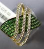 LARGE 1.61CT DIAMOND & AAA TSAVORITE 18KT YELLOW GOLD MULTI ROW CRISS CROSS RING