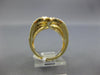 ESTATE LARGE 1.27CT DIAMOND 14KT YELLOW GOLD 3D MULTI ROW MULTI LEAF FUN RING
