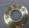 LARGE .66CT DIAMOND 14K 2 TONE GOLD MULTI FLOWER CIRCLE OF LIFE FILIGREE PENDANT
