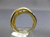LARGE 1.61CT DIAMOND & AAA TSAVORITE 18KT YELLOW GOLD MULTI ROW CRISS CROSS RING